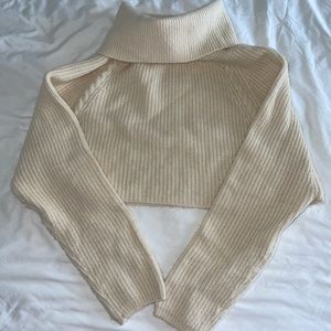 Cream Cropped Sweater - 12th Tribe